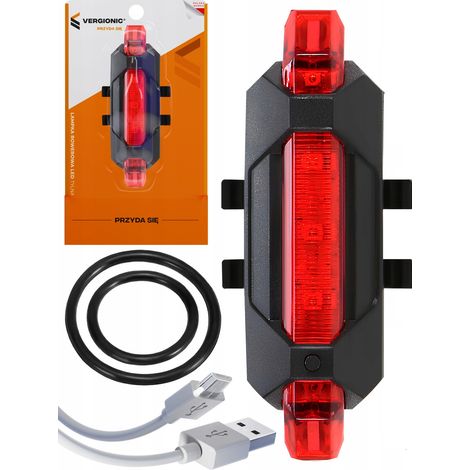 LED-Rücklicht für Fahrräder, Micro-USB-Anschluss (1/5)