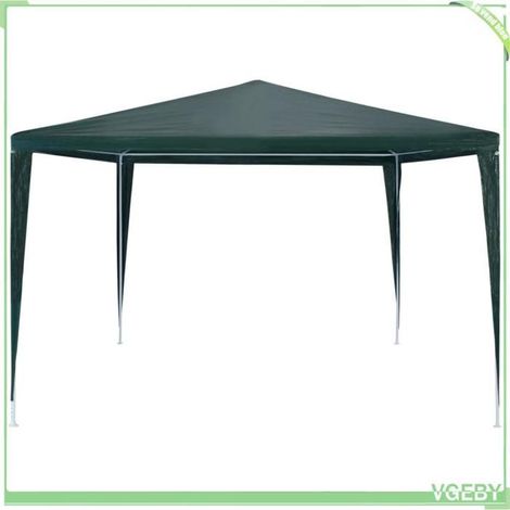 Tente de réception - FAFEICY - 45091 - 3x3 m - Vert - Toit PE imperméable, structure inox (1/5)