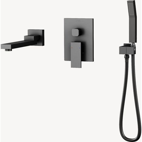 Mitigeur de baignoire à encastrer Gun métal - Sirius