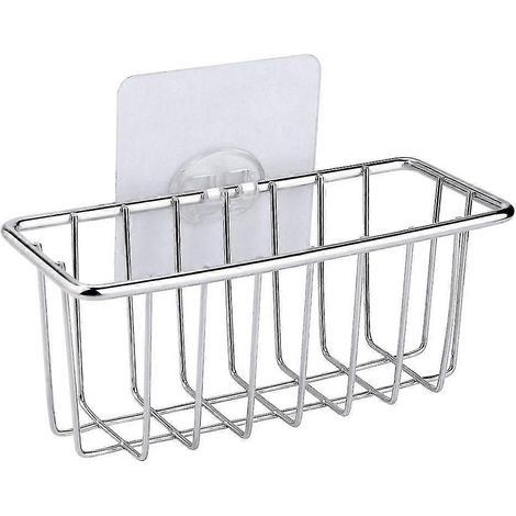 Porte-éponge en acier inoxydable, étagère de rangement pour éponges d'évier, organisateur de rangement pour éponges (1/5)