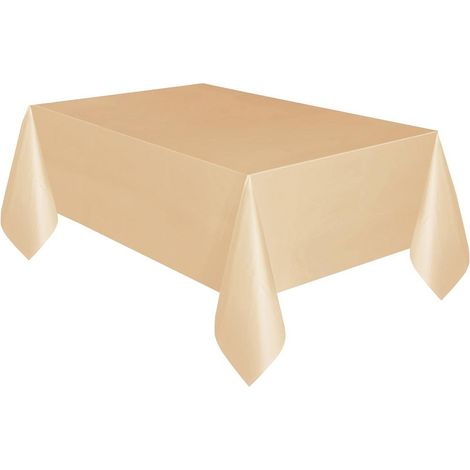 Glänzende rosa-goldene Tischdecke mit Folienprägung, 137 x 274 cm
