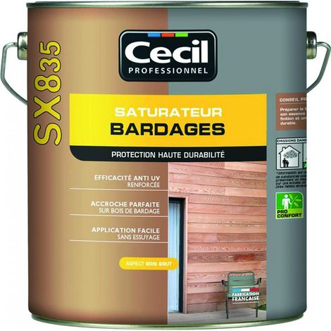 Saturateur pour bois de bardage 5L – Aspect mat – Protection anti-UV – Application facile sans essuyage – Cecil (1/4)