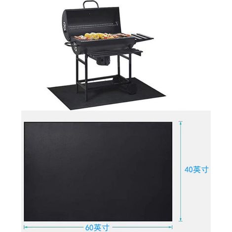 Tapis de Barbecue - - 122x165 cm - Double Face Ignifuge - Résiste à 1000°C (1/5)