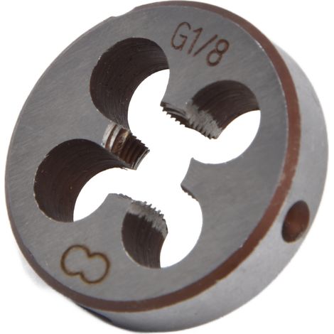 Filière ronde G1/8 en acier allié précise pour filetage mâle correction nettoyage 30mm x 8mm 4 trous (1/5)