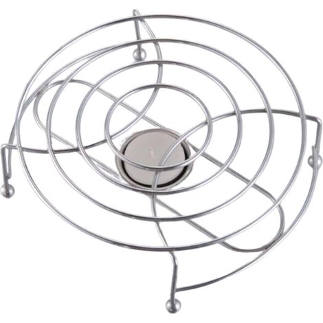 1x Chauffe-théière Novaliv en acier inoxydable de 17 cm de diamètre, plaque chauffante, chauffe-théière argenté résistant à la chaleur et durable