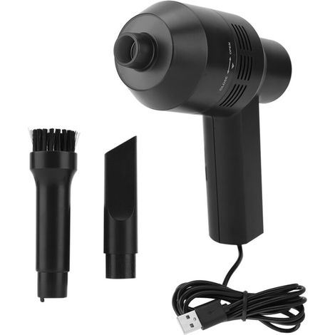 Aspiradora de mano, mini aspiradora ligera, con boquilla plana, eléctrica para coche y hogar -Crezuo