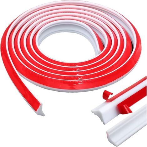 Adhésif Bandes de Calfeutrage pour Moulure Plafond 10M, 12 x 9mm Moulage Flexible en Triangles Auto, pour Bords de Murs, Plafond (Blanc) (Blanc) (1/5)