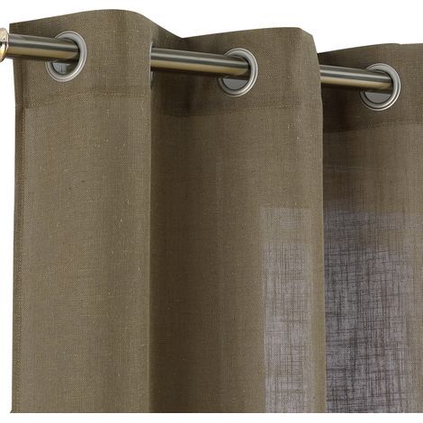 Haperlare Leinen-Gardinen fürs Wohnzimmer, 94 cm (Breite) x 183 cm (Länge), Landhausstil, verdunkelnd, braun, 2-teilig (1/5)