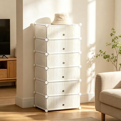 Armario apilable, torre de almacenamiento versátil, estantería combinable creativa. (1/5)