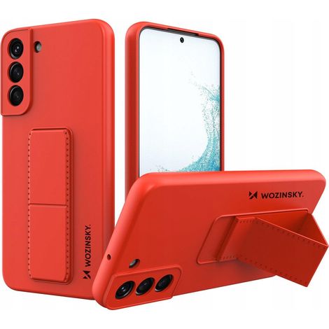 Étui Wozinsky Kickstand Case en silicone avec support pour Samsung Galaxy S22+ rouge (1/5)