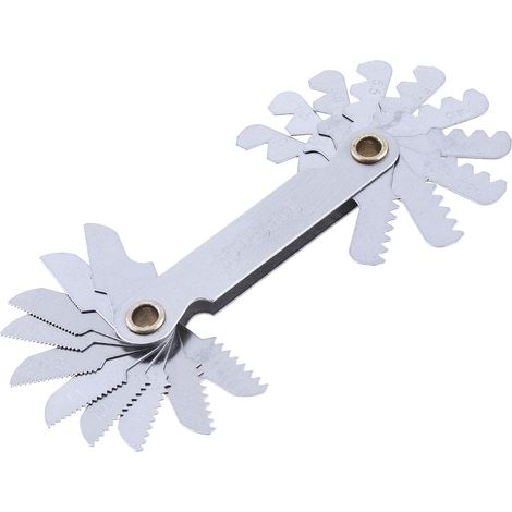 Jauge De Pas De Vis - Acier Inoxydable - Angle 60° - Plages Métriques 0,5 À 7,0 Mm - Pour Filetages Intérieurs Et Extérieurs - Lot De 20 Lames (1/5)