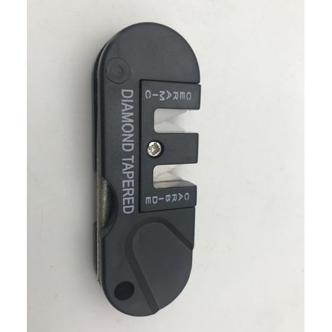 Affûteur de couteau de poche en acier tungstène, outil d'affûtage multifonction pour le camping et les activités de plein air. (1/5)