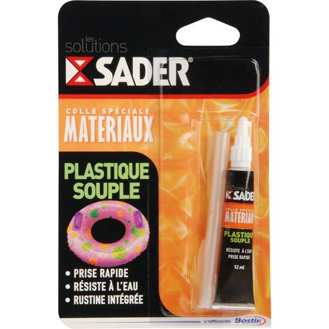 Colle plastique souple 12ml - Sader réparation PVC souple (1/4)
