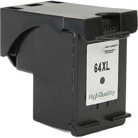 Cartouche d'encre professionnelle 64XL compatible pour imprimantes HP Envy Photo 7858, 7855, 7155, 6255 - Noir haute capacité (1/5)