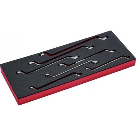 BAHCO - Jeu de clés contre coudées polygonales doubles, module mousse 1/3 Fit&Go - 7 pcs