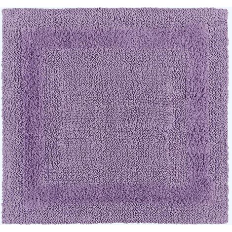 HOMESCAPES Tapis de douche en coton, 50 x 50 cm – Lilas (1/5)