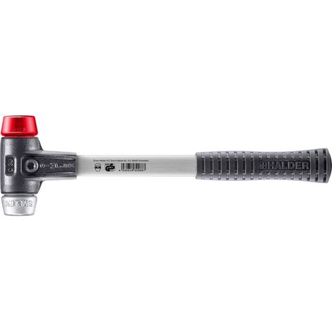 HALDER SIMPLEX Hammer Kunststoff / Weichmetall mit verstärktem Tempergussgehäuse und Glasfaserstiel - D=30 mm - 3769.030 (1/5)