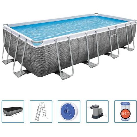 Piscine rectangulaire Bestway Power Steel 549 x 274 x 122 cm (1/5)