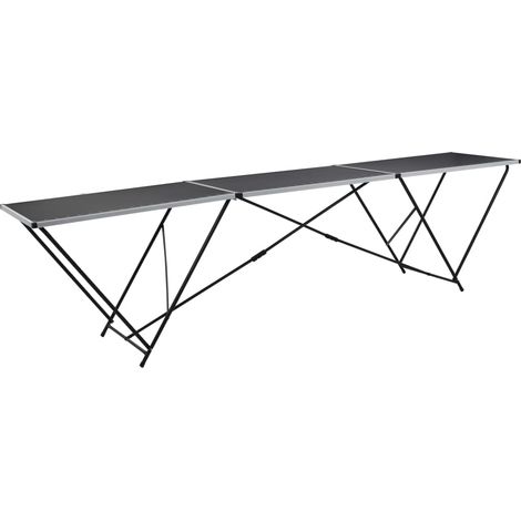Table pliante pour tapisser, MDF et aluminium, 300×60×78 cm