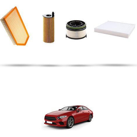 Kit tagliando 4 filtri compatibile con Mercedes CLS (C257) 350d 183kw dal 2018