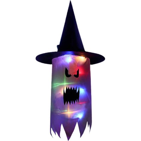Chapeau De Sorciere - Guirlande Lumineuse LED Halloween - Decoration Extérieure Jardin Porche Arbre - 1 Piece (1/5)