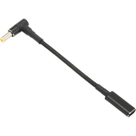 Adaptateur USB-C vers DC 5.5x2.5mm Tressé Nylon 100W Double Puissance pour PC Portable (1/5)