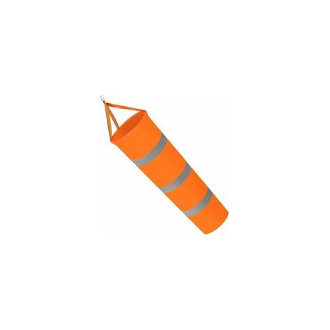 Manche à air fluorescente 80 cm en tissu Oxford orange avec bande réfléchissante – (1/5)