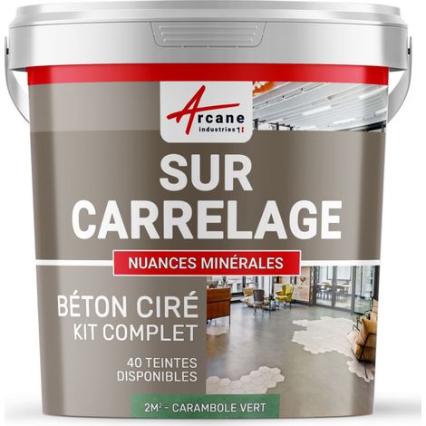KIT KUNSTHARZBETON FÜR FLIESEN - Sternfrucht-Grün - 2 m²-Kit (2 Schichten)