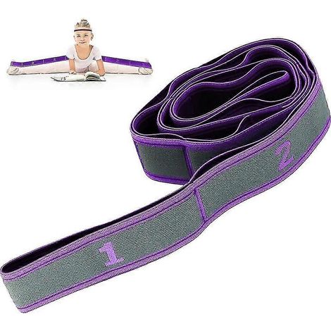 Yogagurt, Dehnungsgurt mit Schlaufen für mehr Flexibilität, lila (1/3)