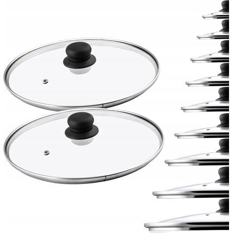 KADAX Glasdeckel Set, Topfdeckel aus Glas, 14-30cm, hitzebeständiger Deckel für Topf, Pfanne, Pfanne (1/5)
