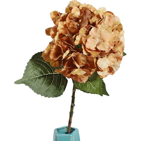 Bouquet D Hortensias Artificiels Soie Rose Violet Pour Mariage Décoration Maison Lot De 1 (1/2)