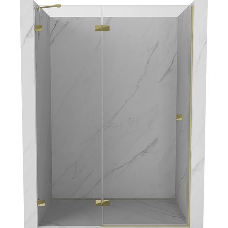 Mexen Lunar Duschdrehtür links 140 cm, transparent, gold - 834-140-000-50-00-L (1/5)