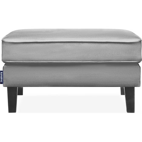 KONSIMO TERSO Sitzhocker zeitloses Design mit hohe Beine und Weicher Velours-Stoff , hellgrau (1/4)