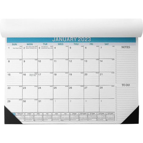 Calendrier mural annuel 2023 - Cadeau de bureau - Calendrier du lapin-43X35CM-Blue (1/3)