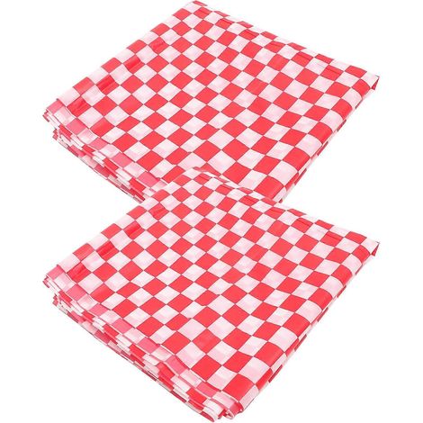 Lot de 2 nappes rectangulaires en coton à carreaux, idéales pour les tables basses et les réceptions (137 x 274 cm). (1/5)