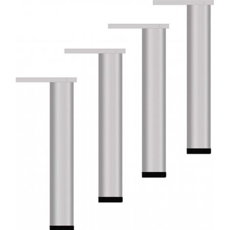 4 Pieds Meuble Reglable 30cm Argent pour Canape Table Armoire (1/4)
