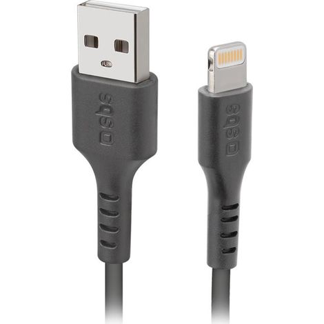 SBS TECABLEUSBIP589K USB-A - Lightning Kabel 1m MFi-zertifiziert - Schwarz (1/3)