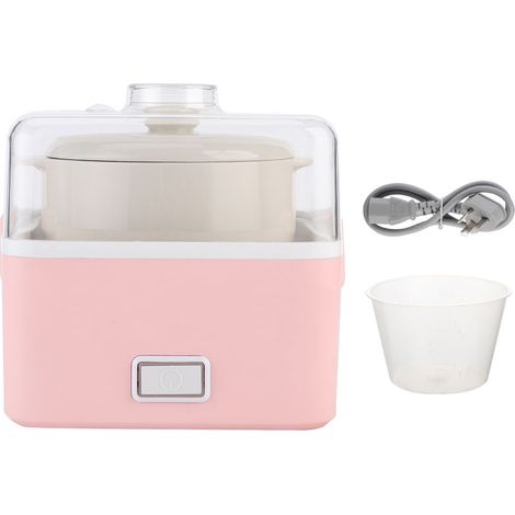 Casserole électrique isolée 0.9L rose forme carrée 220V prise AU pour soupe porridge cuisson lente pot céramique maison (1/5)