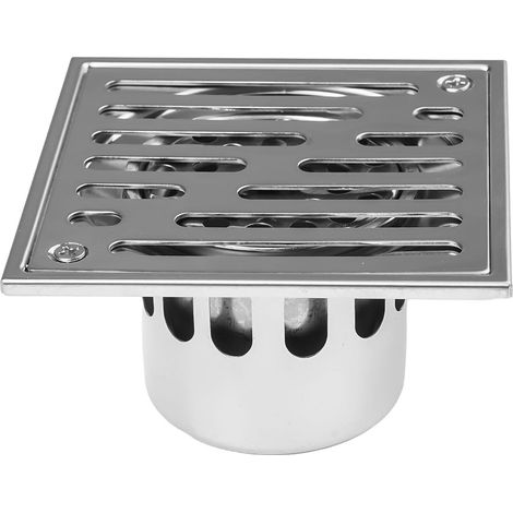 Couvercle de drainage carré en acier inoxydable 110x110 mm – pour cuisine, salle de bain, garage, sous-sol