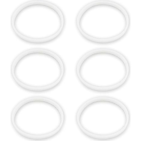 Lot de 6 joints toriques blancs en caoutchouc de rechange pour petits (1/5)