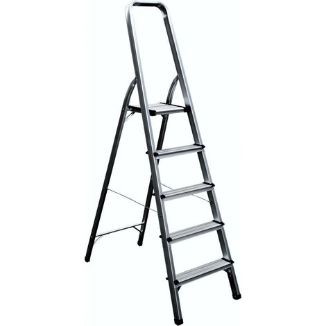 Scala alluminio 6 gradini con parapetto frigerio sca 6024n/06