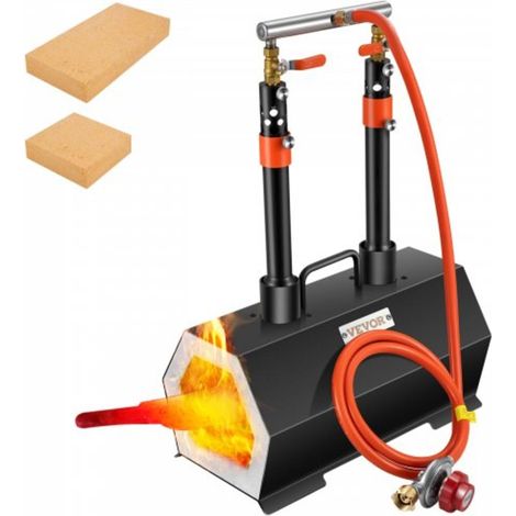 2 Brûleurs Forge à Gaz Propane Four de Forgeage Métaux et Couteaux Max 1427 ℃ (1/5)