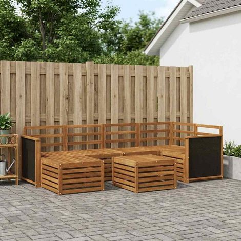 vidaXL Outdoor Sofa Set 6 pcs Natural Solid Acacia Wood (1/5)