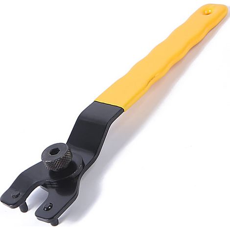 Grinder Clé à molette, meuleuse d'angle réglable, 10 à 40 mm, clé Allen universelle avec poignée antidérapante en plastique (jaune) (1/5)