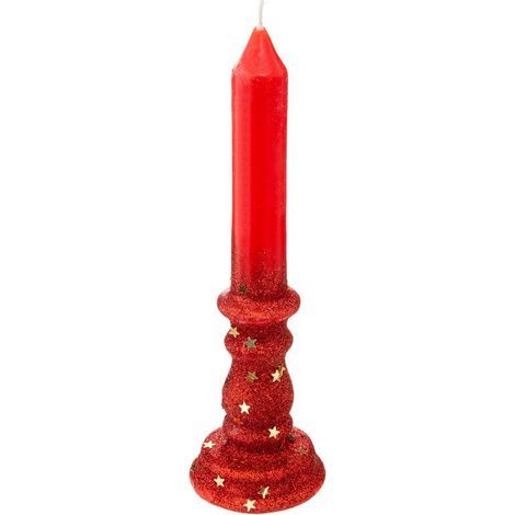 Bougie Chandelle "Colorama" 20cm Rouge