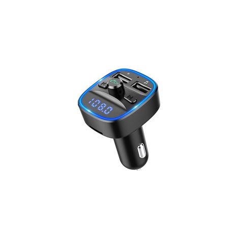 Transmetteur FM, adaptateur radio sans fil Bluetooth, kit voiture avec 2 ports USB, chargeur voiture, lecteur MP3, prise en charge carte TF et disque (1/5)