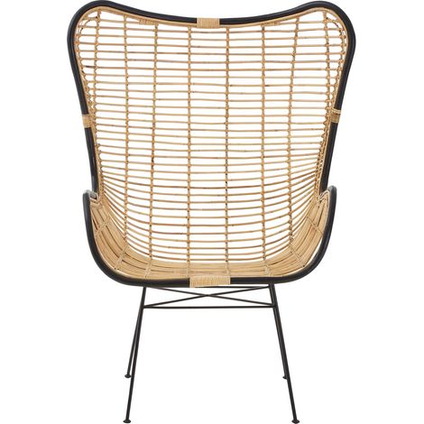 Interiors by Premier Natural Rattan Egg Chair, Rustless Metal Rattan Chair, Easy Cleaning Armchair, Eco-friendly Outdoor Chair (1/5)