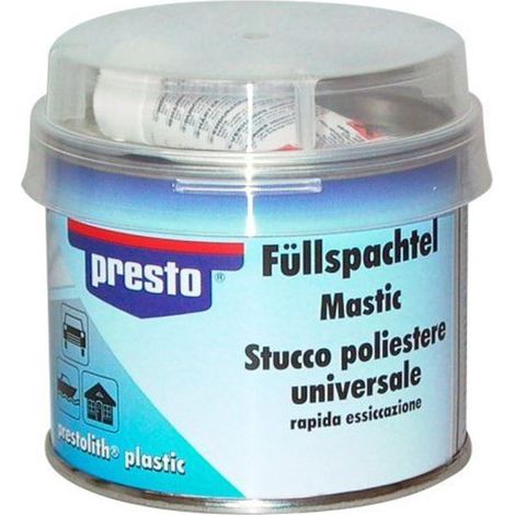 Mastic de rebouchage, (universel + durcisseur) 250g - Presto