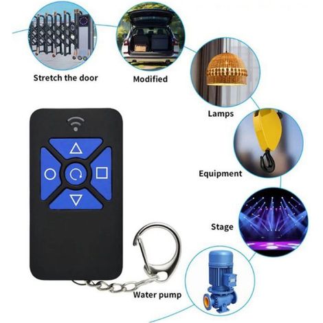 Télécommande Rechargeable - 2 Canaux - Compatible Porte Garage Et Portail Électrique - Code Fixe - 1 Pièce (1/5)