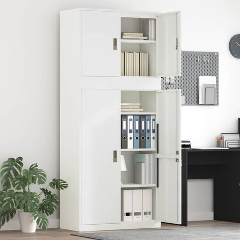 vidaXL Armario de almacenamiento 2 uds. 90 x 40 x 210 cm Acero (1/5)